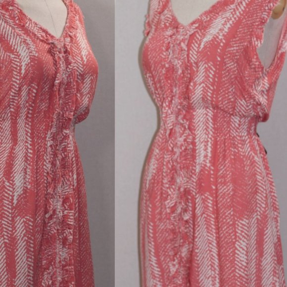 THML Pink & White Cotton Dress - Picture 4 of 11